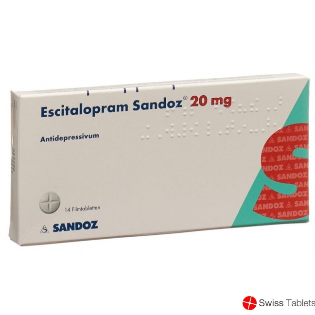Escitalopram Sandoz Filmtabl 20 mg 14 pcs