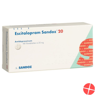 Escitalopram Sandoz Filmtabl 20 mg 98 pcs