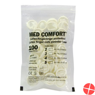 Ampri Latex-Fingerlinge Grösse 4 Puderfrei Gerol 100 Stück
