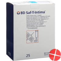 BD Saf-T-Intima 22G 0.9x19mm blue 25 pcs BD Saf-T-Intima 22G 0.9x19mm blue 25 pcs