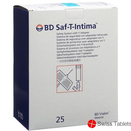 BD Saf-T-Intima 22G 0.9x19mm blue 25 pcs