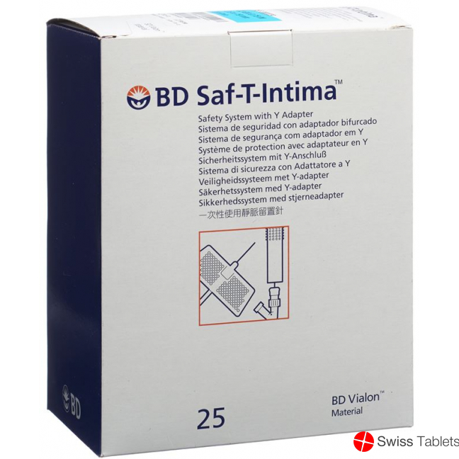 BD Saf-T-Intima 22G 0.9x19mm blue 25 pcs