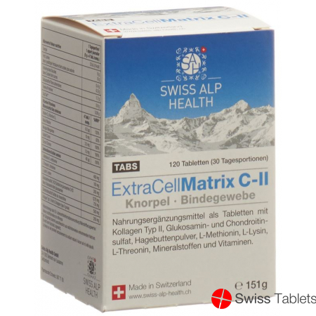 Extra Cell Matrix C-II TABS for joints 120 pcs Extra Cell Matrix C-II TABS for joints 120 pcs