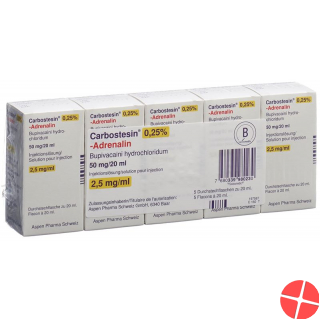 Carbostesin Injektionslösung 0.25% Adren 5 Durchstechflaschen 20ml