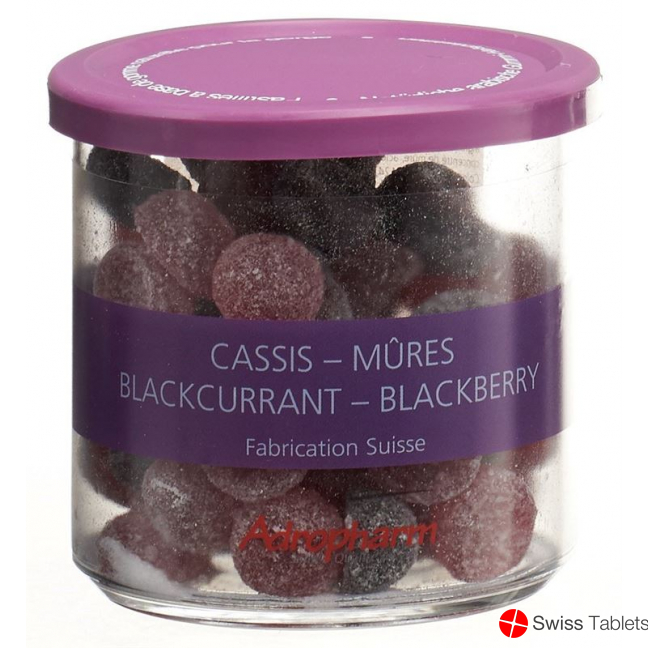 Adropharm cassis and blackberry soothing lozenges 140 g