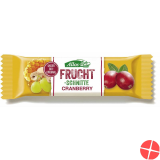 Allos Cranberry Fruit Bar 40 g Bio