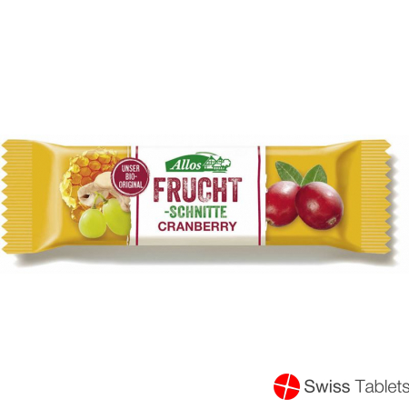 Allos Cranberry Fruit Bar 40 g Bio