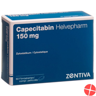 Capecitabine Helvepharm Filmtabl 150 mg of 60 pcs Capecitabine Helvepharm Filmtabl 150 mg of 60 pcs
