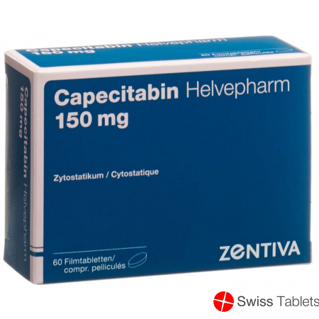 Capecitabine Helvepharm Filmtabl 150 mg of 60 pcs
