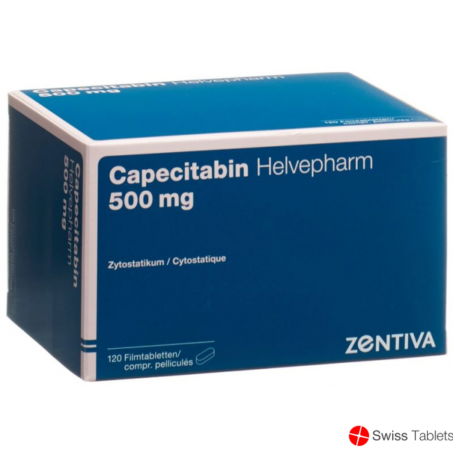 Capecitabine Helvepharm Filmtabl 500 mg 120 pcs