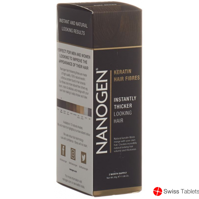 Nanogen Thickening Fibers dark brown 30g
