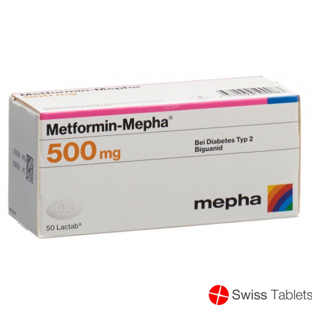 Metformin Mepha Lactab 500 mg 50 pcs