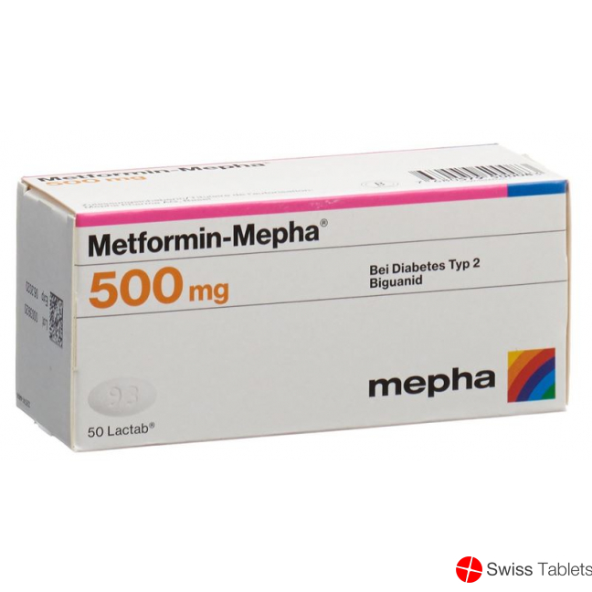 Metformin Mepha Lactab 500 mg 50 pcs