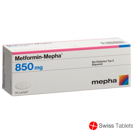 Metformin Mepha Lactab 850 mg 30 tablets