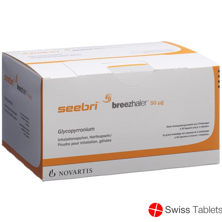 Seebri Breezhaler Inh Kaps 50 mcg 3 x 30 pcs