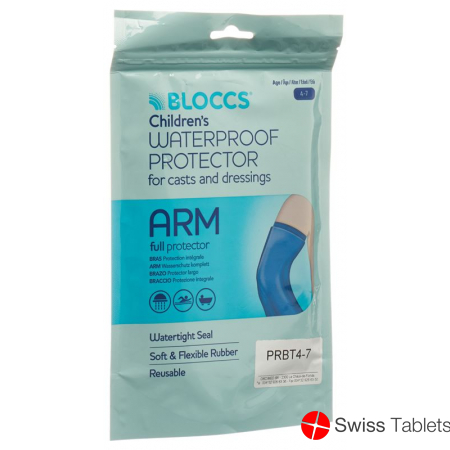 Bloccs bath and shower water protection for the arm 17-28 / 51cm child
