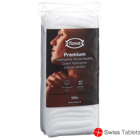 Flawa Premium hydrophilic absorbent cotton 100% cotton 100 g