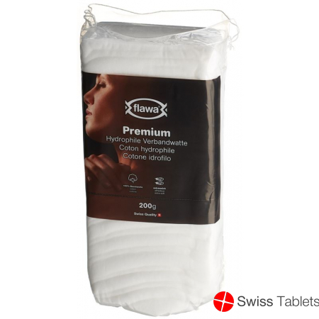 Flawa Premium hydrophilic absorbent cotton 100% cotton 200 g
