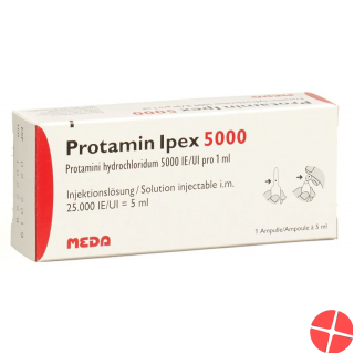 Protamine IPEX Inj Lös 5000 IU / ml Amp paraben 5 ml