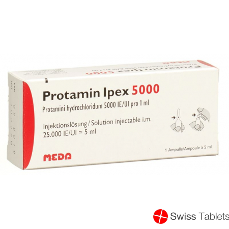 Protamine IPEX Inj Lös 5000 IU / ml Amp paraben 5 ml