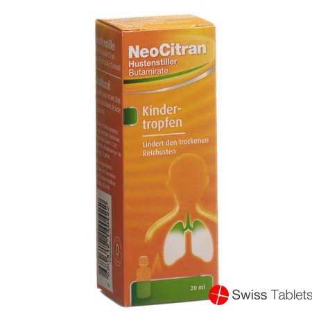 NeoCitran cough suppressant drops 5mg / ml 20ml child Tropffl