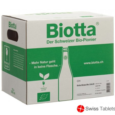 Biotta Mango Mix Organic 12 bottles 250 ml buy online