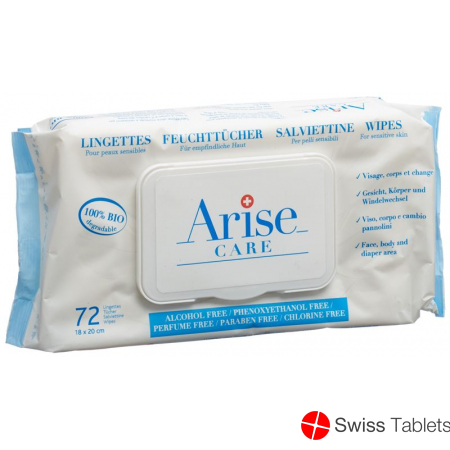 Arise Swiss Baby Care Wipes Body & Face 72 pcs