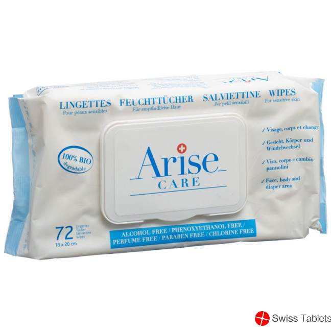 Arise Swiss Baby Care Wipes Body & Face 72 pcs