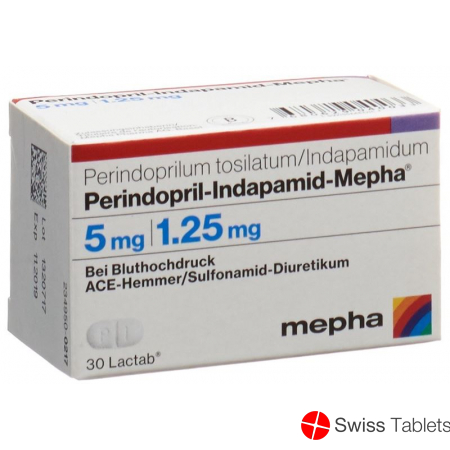Perindopril indapamide Mepha Lactab 5 / 1.25 mg Ds 30 pcs
