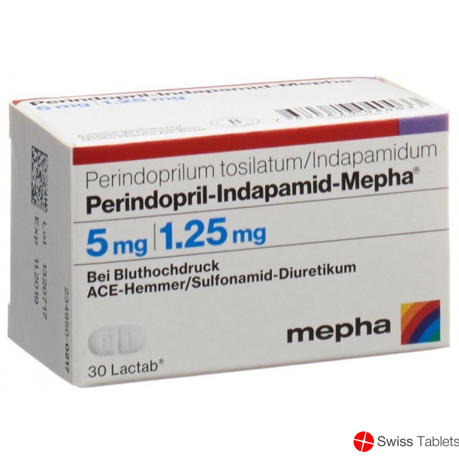 Perindopril indapamide Mepha Lactab 5 / 1.25 mg Ds 30 pcs