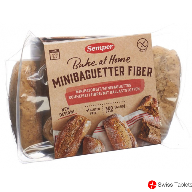 Semper Baguettine Fiber gluten free 6 x 50 g