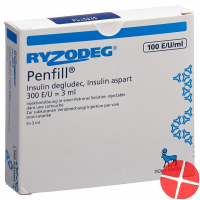 Ryzodeg Penfill Inj Lös 5 cartridge 3 ml