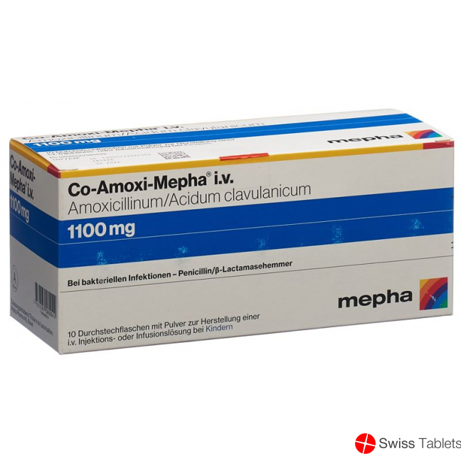 Co-amoxi Mepha Trockensubstanz 1100mg Durchstechflasche 10 Stück buy online