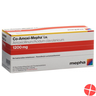 Co-amoxi Mepha Trockensubstanz 1200mg Durchstechflasche 10 Stück