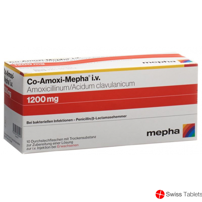 Co-amoxi Mepha Trockensubstanz 1200mg Durchstechflasche 10 Stück buy online