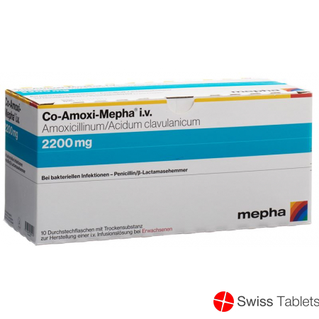 Co-amoxi Mepha Trockensubstanz 2200mg Durchstechflasche 10 Stück buy online