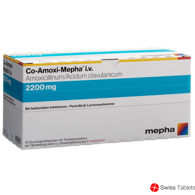 Co-amoxi Mepha Trockensubstanz 2200mg Durchstechflasche 10 Stück buy online