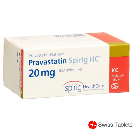 Pravastatin Spirig HC tablets 20 mg 100 pcs