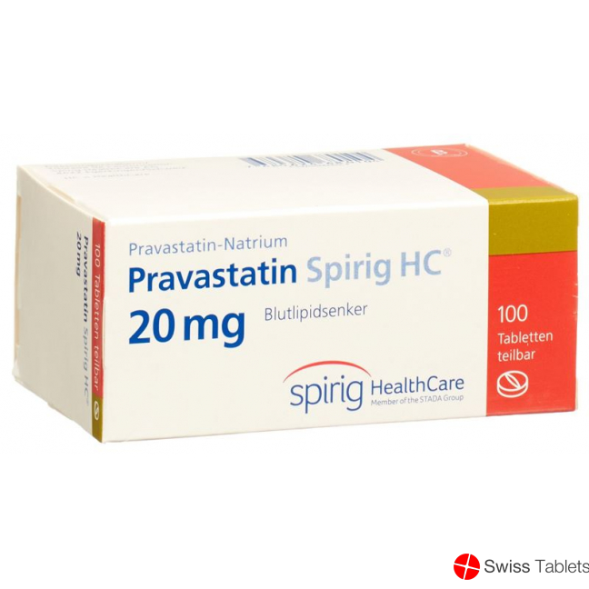 Pravastatin Spirig HC tablets 20 mg 100 pcs