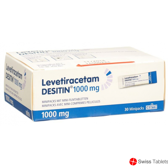 Levetiracetam DESITIN mini packs with mini tablets 1000 mg Btl 30 pcs