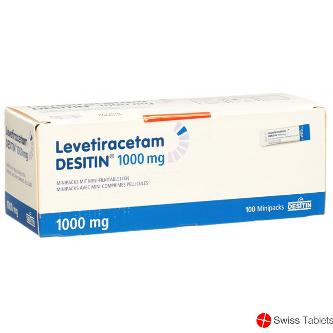 Levetiracetam 1000 mg 100 tablets mini packs