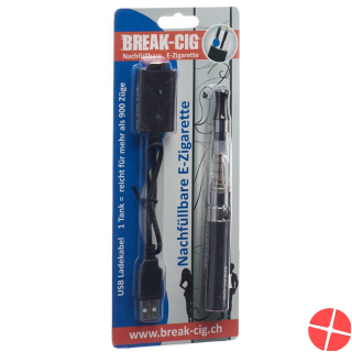 Break Cig E-Cigarette Refillable Black F