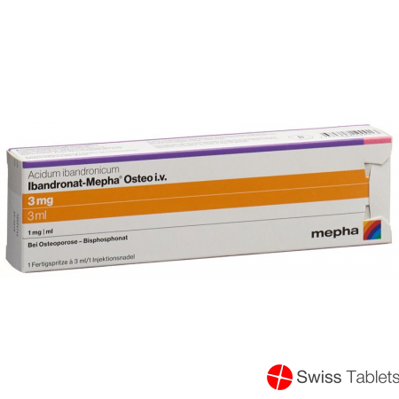Ibandronate Mepha Osteo Inj Lös 3 mg / 3ml i.v. Fertspr 3 ml