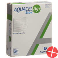 AQUACEL Ag + Extra compress 5x5cm 10 pcs