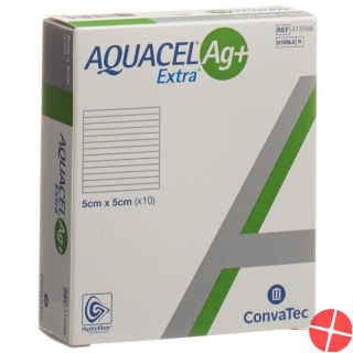 AQUACEL Ag + Extra compress 5x5cm 10 pcs