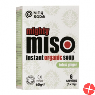 King Soba Mighty Miso Suppe Instant Tofu Bio 6x 10g