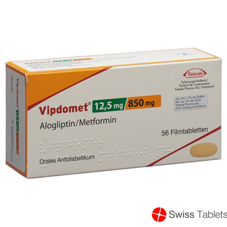 Vipdomet Filmtabl 12.5 / 850 mg 56 pcs