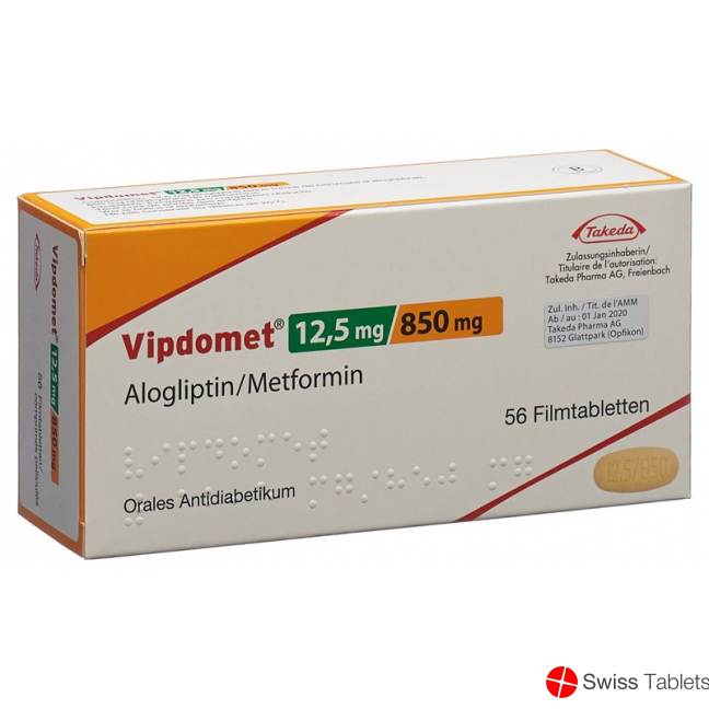 Vipdomet Filmtabl 12.5 / 850 mg 56 pcs