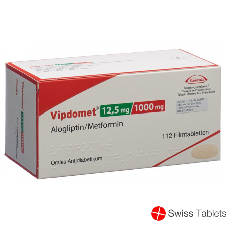 Vipdomet Filmtabl 12.5 / 1000 mg 112 pcs