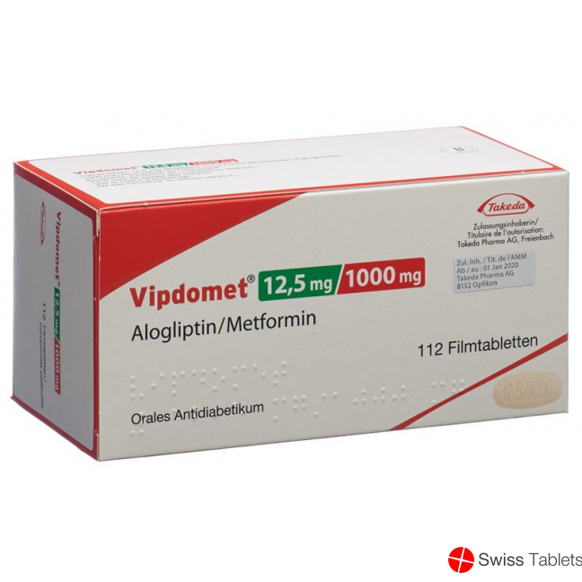 Vipdomet Filmtabl 12.5 / 1000 mg 112 pcs